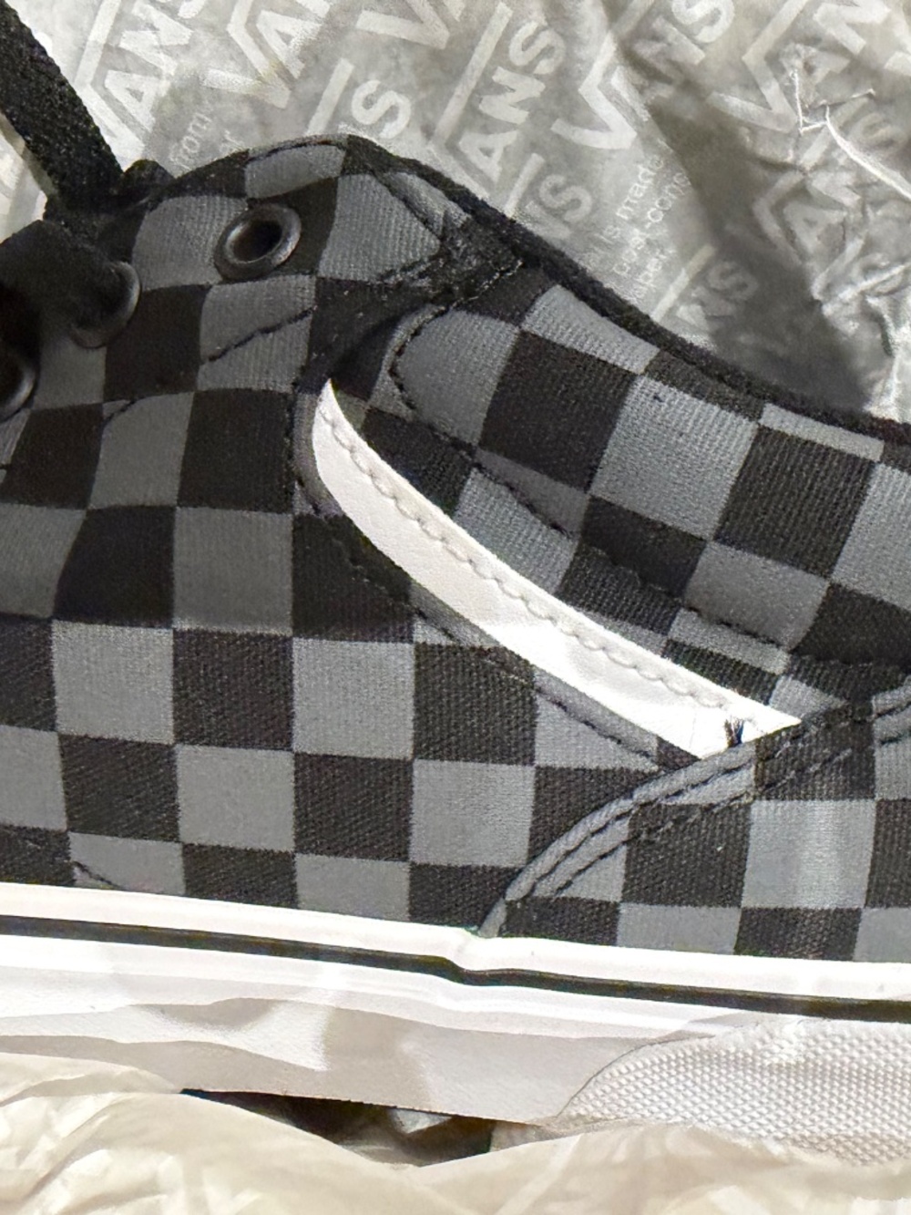 Vans Seldan Checkerboard Black/Pewter Size 12 - Picture 5 of 6